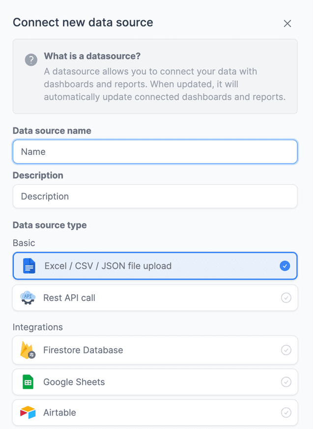 Creating a dashboard